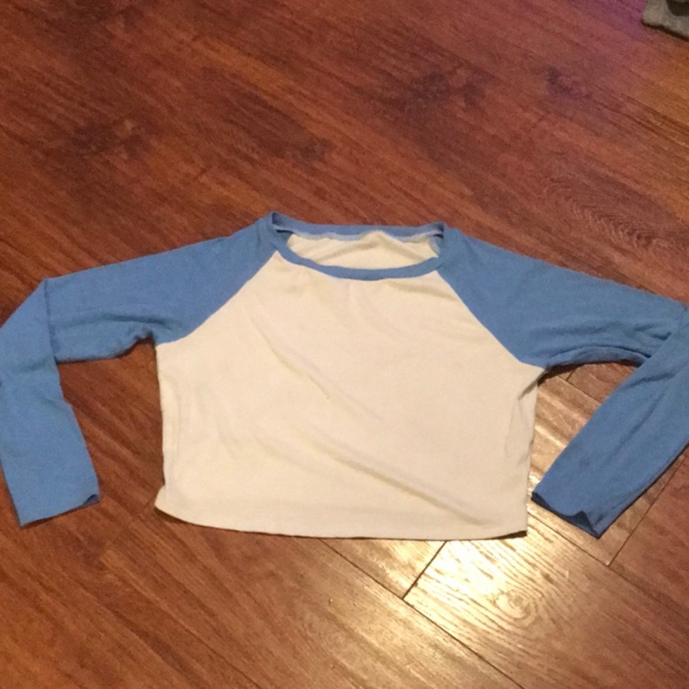 Blue and White Kids Raglan Shirt